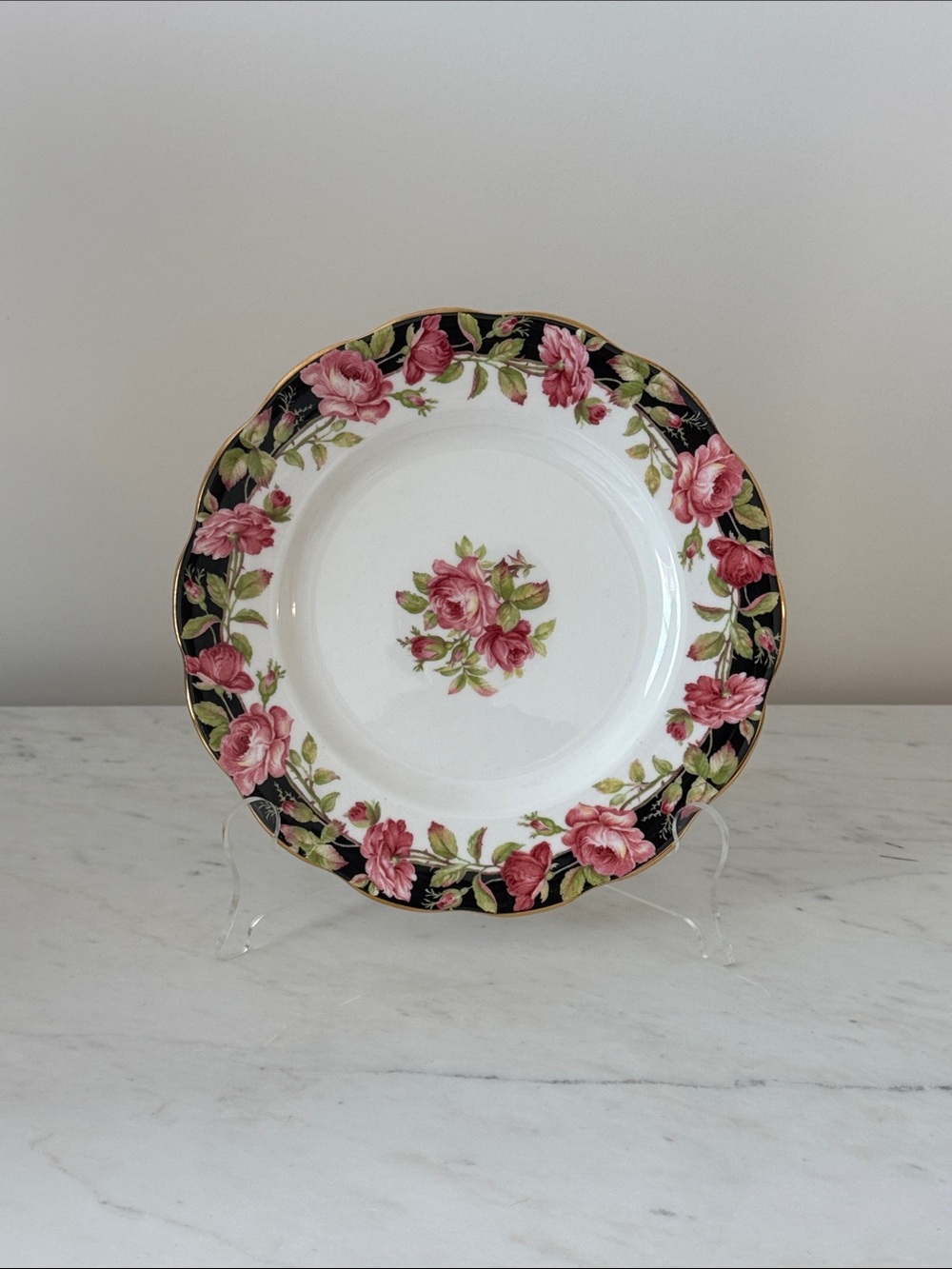 Queen Anne Black Magic Fine Bone China Plate
